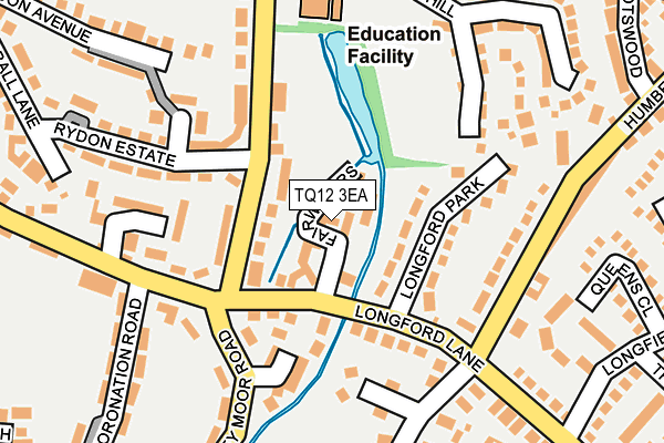 TQ12 3EA map - OS OpenMap – Local (Ordnance Survey)