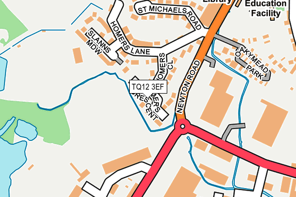 TQ12 3EF map - OS OpenMap – Local (Ordnance Survey)