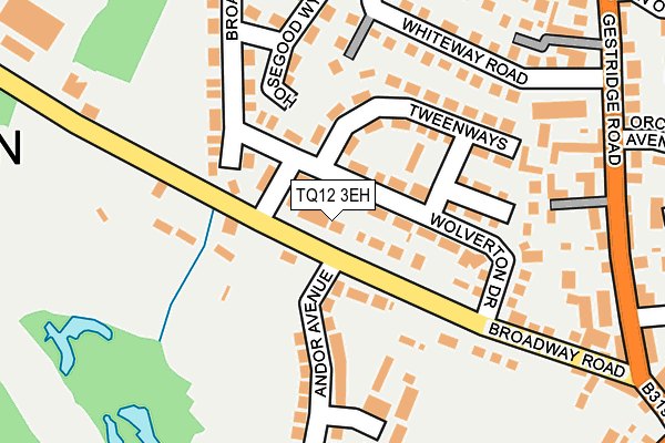 TQ12 3EH map - OS OpenMap – Local (Ordnance Survey)