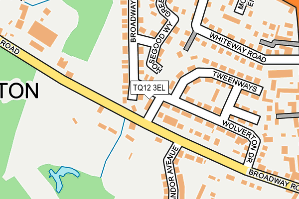 TQ12 3EL map - OS OpenMap – Local (Ordnance Survey)