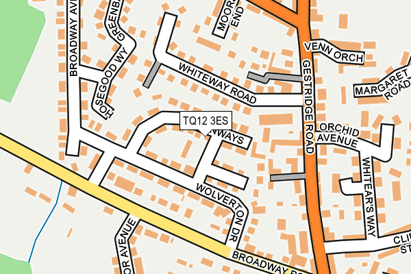TQ12 3ES map - OS OpenMap – Local (Ordnance Survey)