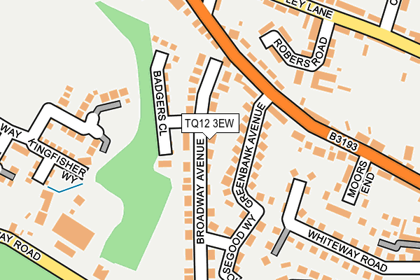TQ12 3EW map - OS OpenMap – Local (Ordnance Survey)