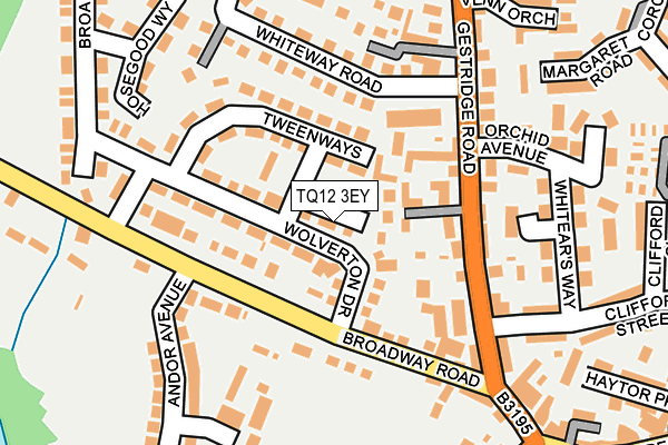 TQ12 3EY map - OS OpenMap – Local (Ordnance Survey)