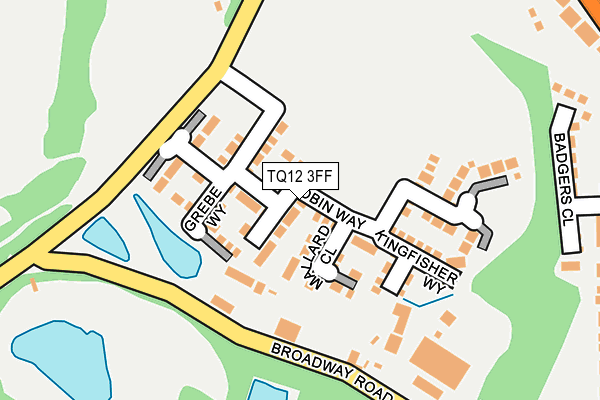 TQ12 3FF map - OS OpenMap – Local (Ordnance Survey)