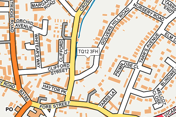 TQ12 3FH map - OS OpenMap – Local (Ordnance Survey)