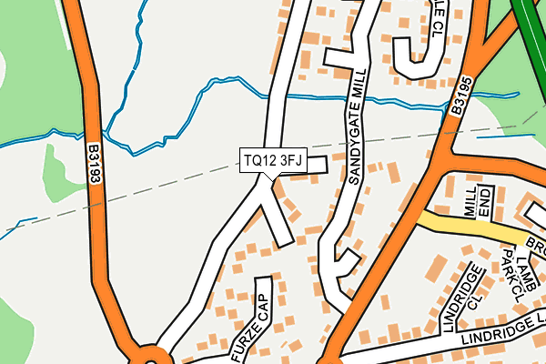 TQ12 3FJ map - OS OpenMap – Local (Ordnance Survey)