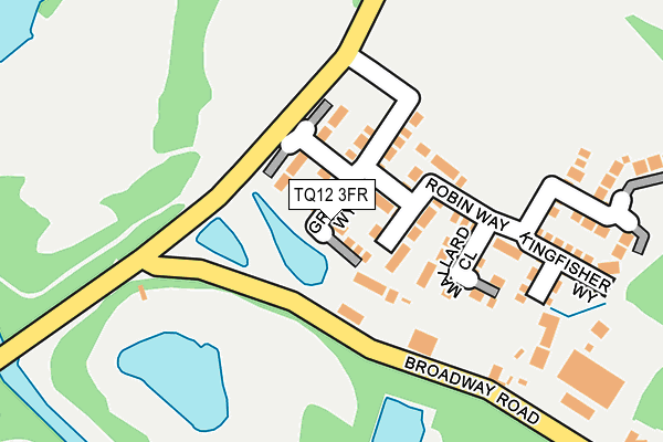 TQ12 3FR map - OS OpenMap – Local (Ordnance Survey)