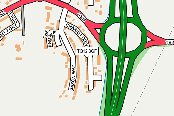 TQ12 3GF map - OS OpenMap – Local (Ordnance Survey)