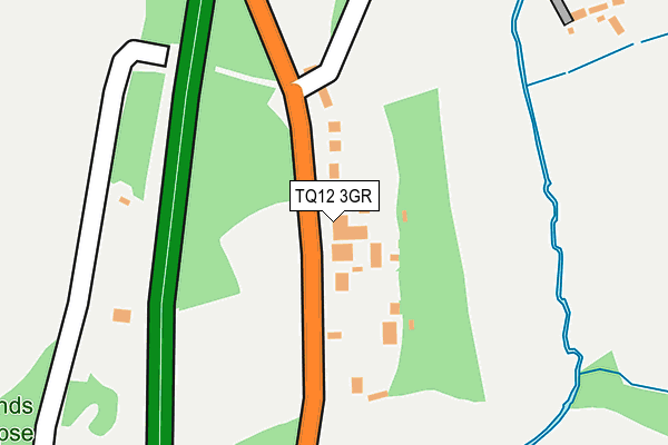TQ12 3GR map - OS OpenMap – Local (Ordnance Survey)