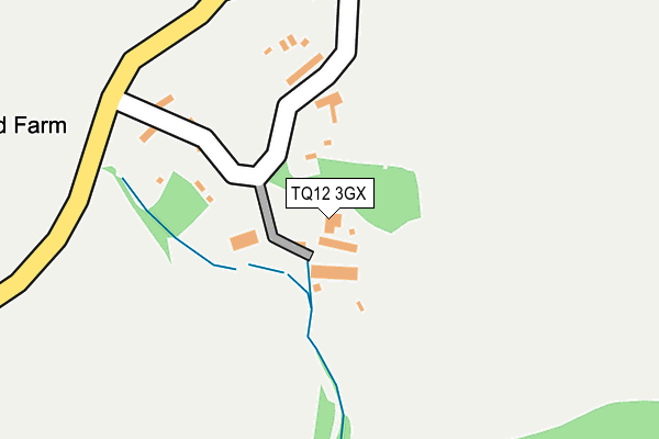 TQ12 3GX map - OS OpenMap – Local (Ordnance Survey)