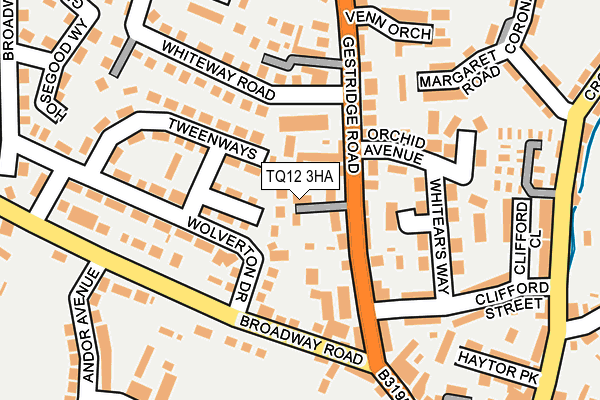 TQ12 3HA map - OS OpenMap – Local (Ordnance Survey)