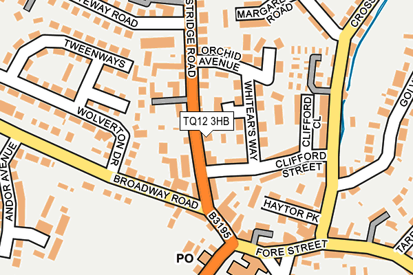 TQ12 3HB map - OS OpenMap – Local (Ordnance Survey)