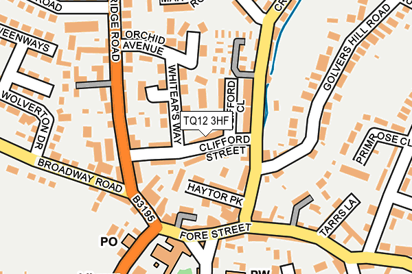 TQ12 3HF map - OS OpenMap – Local (Ordnance Survey)