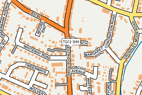 TQ12 3HH map - OS OpenMap – Local (Ordnance Survey)