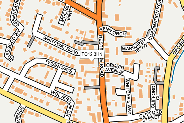TQ12 3HN map - OS OpenMap – Local (Ordnance Survey)