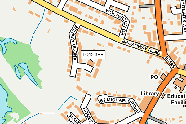 TQ12 3HR map - OS OpenMap – Local (Ordnance Survey)