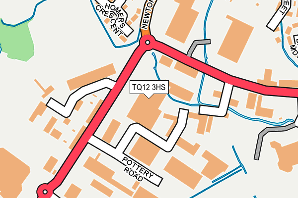 TQ12 3HS map - OS OpenMap – Local (Ordnance Survey)