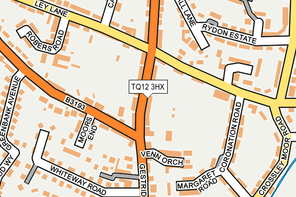 TQ12 3HX map - OS OpenMap – Local (Ordnance Survey)