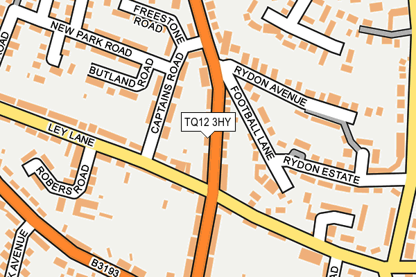 TQ12 3HY map - OS OpenMap – Local (Ordnance Survey)