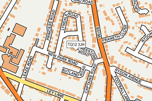 TQ12 3JH map - OS OpenMap – Local (Ordnance Survey)