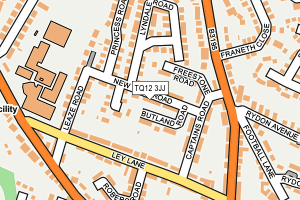 TQ12 3JJ map - OS OpenMap – Local (Ordnance Survey)