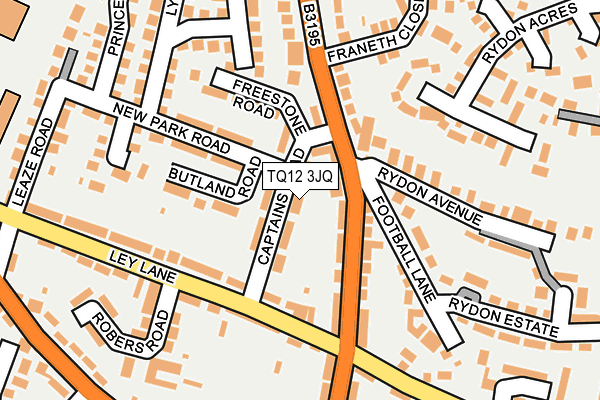 TQ12 3JQ map - OS OpenMap – Local (Ordnance Survey)