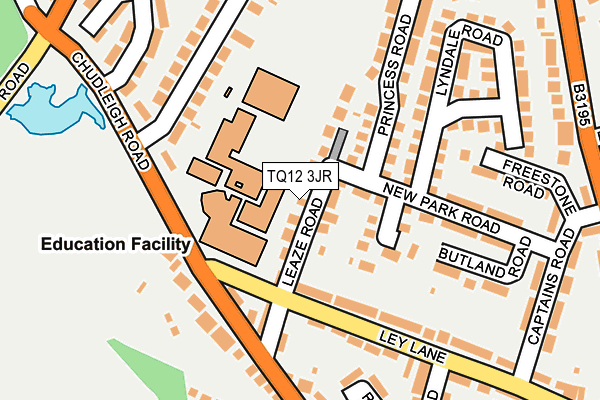 TQ12 3JR map - OS OpenMap – Local (Ordnance Survey)