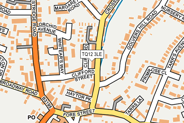 TQ12 3LE map - OS OpenMap – Local (Ordnance Survey)