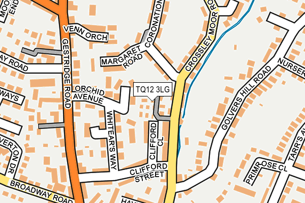 TQ12 3LG map - OS OpenMap – Local (Ordnance Survey)