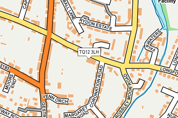 TQ12 3LH map - OS OpenMap – Local (Ordnance Survey)