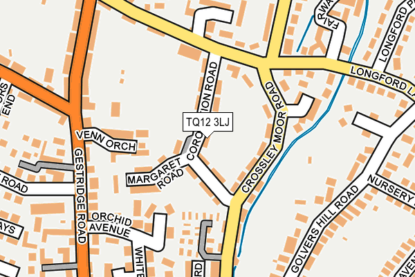 TQ12 3LJ map - OS OpenMap – Local (Ordnance Survey)