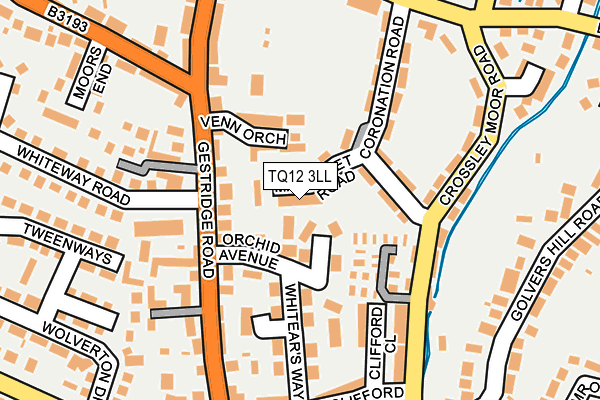 TQ12 3LL map - OS OpenMap – Local (Ordnance Survey)