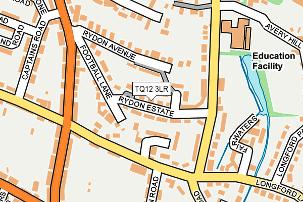 TQ12 3LR map - OS OpenMap – Local (Ordnance Survey)