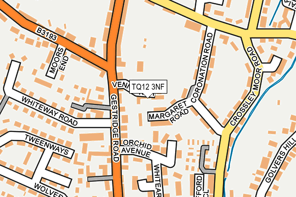 TQ12 3NF map - OS OpenMap – Local (Ordnance Survey)