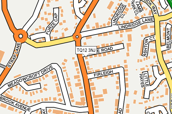 TQ12 3NJ map - OS OpenMap – Local (Ordnance Survey)