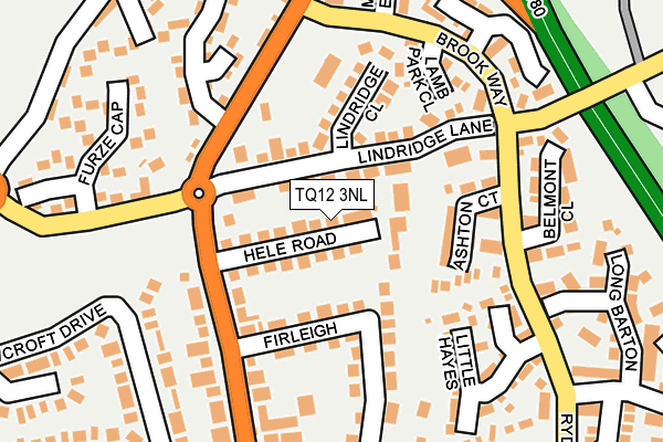 TQ12 3NL map - OS OpenMap – Local (Ordnance Survey)