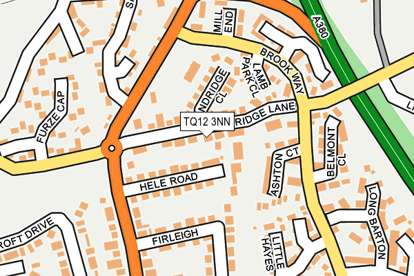 TQ12 3NN map - OS OpenMap – Local (Ordnance Survey)