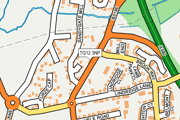 TQ12 3NP map - OS OpenMap – Local (Ordnance Survey)