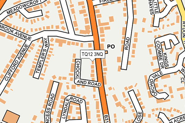 TQ12 3NQ map - OS OpenMap – Local (Ordnance Survey)