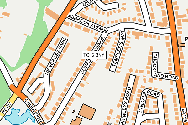 TQ12 3NY map - OS OpenMap – Local (Ordnance Survey)