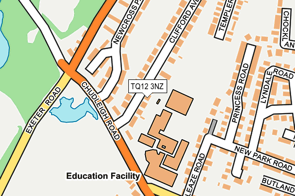TQ12 3NZ map - OS OpenMap – Local (Ordnance Survey)