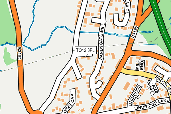 TQ12 3PL map - OS OpenMap – Local (Ordnance Survey)