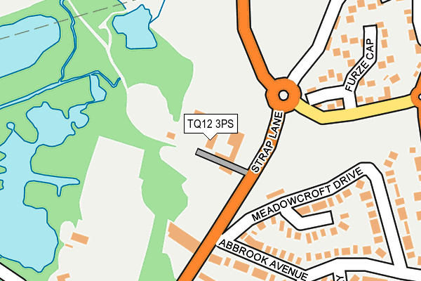 TQ12 3PS map - OS OpenMap – Local (Ordnance Survey)