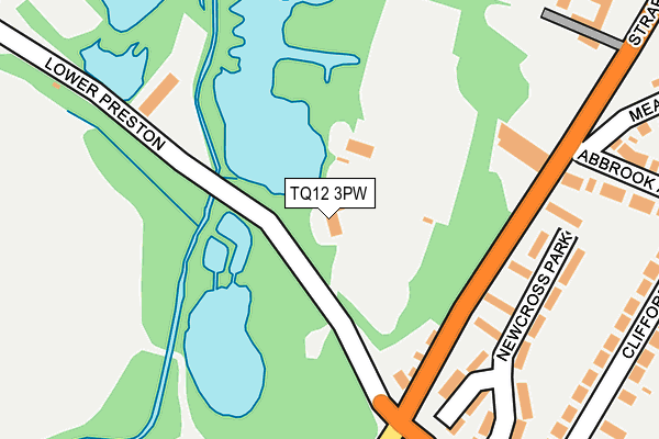TQ12 3PW map - OS OpenMap – Local (Ordnance Survey)