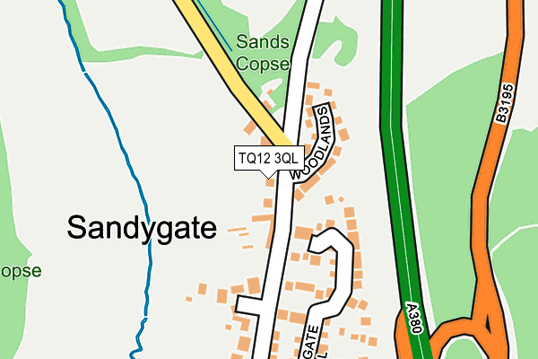 TQ12 3QL map - OS OpenMap – Local (Ordnance Survey)