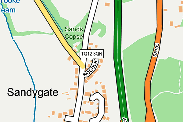 TQ12 3QN map - OS OpenMap – Local (Ordnance Survey)