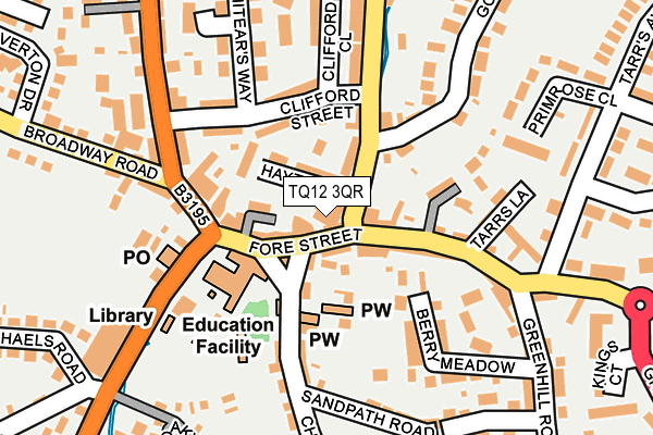 TQ12 3QR map - OS OpenMap – Local (Ordnance Survey)