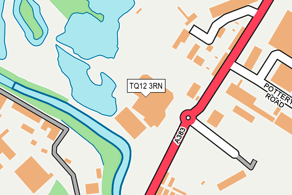 TQ12 3RN map - OS OpenMap – Local (Ordnance Survey)