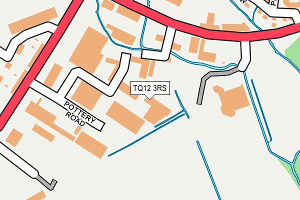 TQ12 3RS map - OS OpenMap – Local (Ordnance Survey)