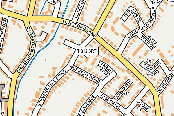 TQ12 3RT map - OS OpenMap – Local (Ordnance Survey)
